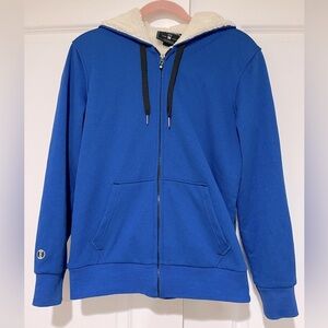 Women’s Holloway size medium, blue, hooded, sweat jacket New without tags